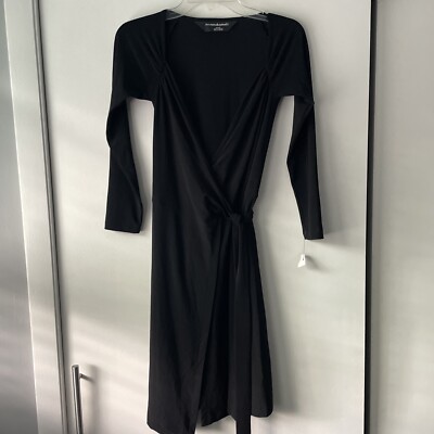 Norma Kamali Wrap Dress Black  Size XS C4