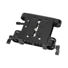 CAMVATE DSLR Camera Baseplate with ARRI Standard QR Clamp & 19mm Rod Clamp Mount