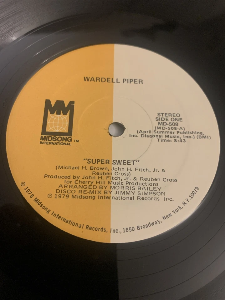 WARDELL PIPER-"SUPER SWEET" 12" SINGLE Vinyl LP MD 508 Record Rare Find Foto 3 de 3