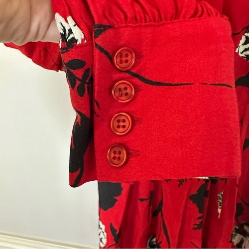 Yumi Kim Shore Thing Dress Long Sleeve V-Neck Floral Print Flowy Dress Sz S NWT - Picture 8 of 11