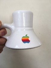 *Very Rare* Vintage 1980s Apple Computer Keyboard Rainbow Logo Coffee Travel Mug