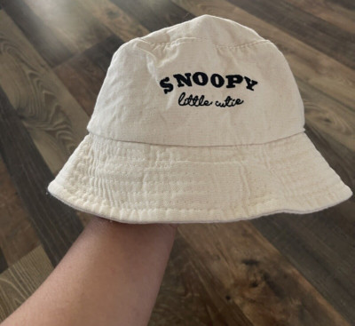 Snoopy Summer Travel Collection Bucket Hat (Beige) By Miniso