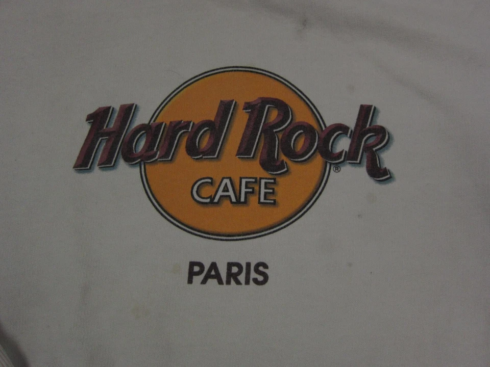 Suéter Hard Rock De Colección Para Hombres Gris Medio Pesado Sudadera Años 90 Pullover París Foto 3 de 4