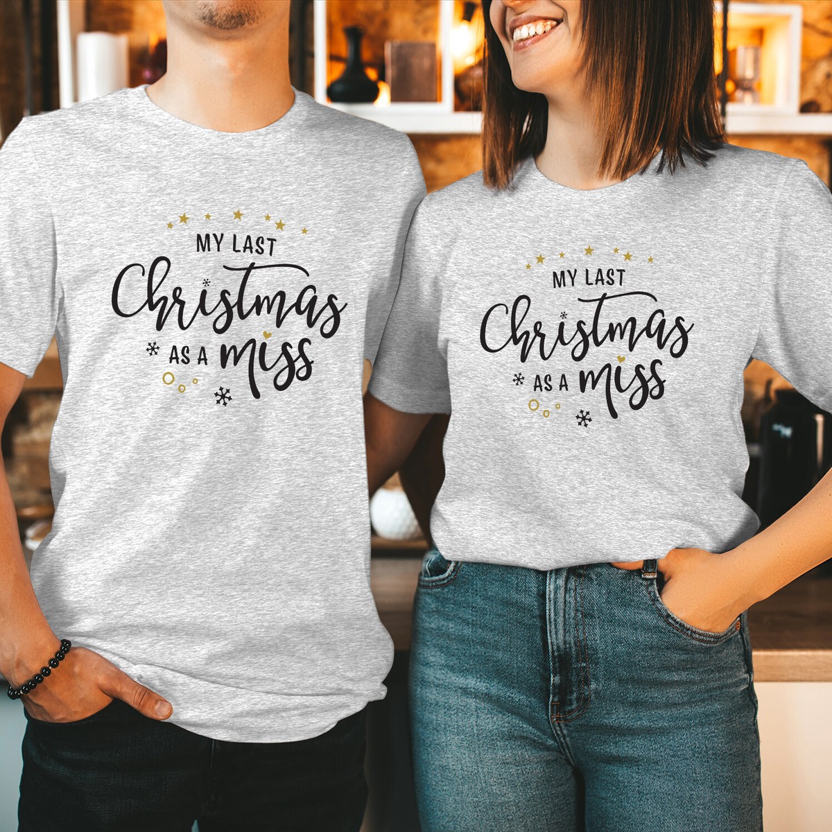 T-shirt Sposa Last Christmas Donna Maglietta 'Last Christmas As A Miss 2020' Per Sposa - Idea Regalo Di Natale E Nozze Per Lei T-shirt Donna Tema Natale