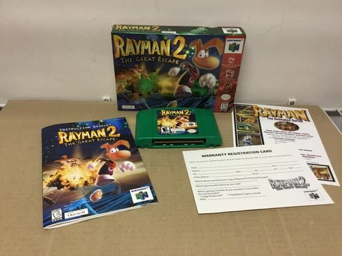 Used Nintendo 64 Cartridge - Rayman 2: The Great Escape - w/ Box & Manual