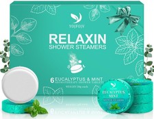 Shower Steamers Aromatherapy 6 Pack - Breathe Easy 1 Count Pack of 6 , White