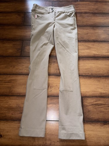 Tailored Sportsman Girls Trophy Hunter Riding Breeches Pants Size 14 Beige EUC