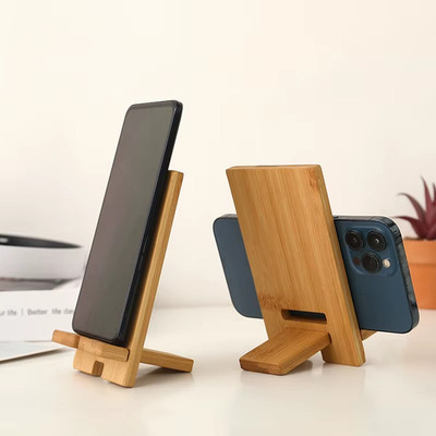 Holz Telefonhalter Desktop Smartphone Ständer Tablet Halterung Ladestation