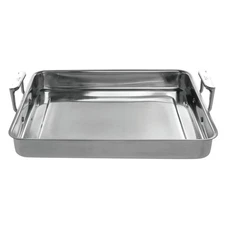 Bon Chef 60012 Stainless Steel Cucina Large Food Pan with Handles, 5 Quart