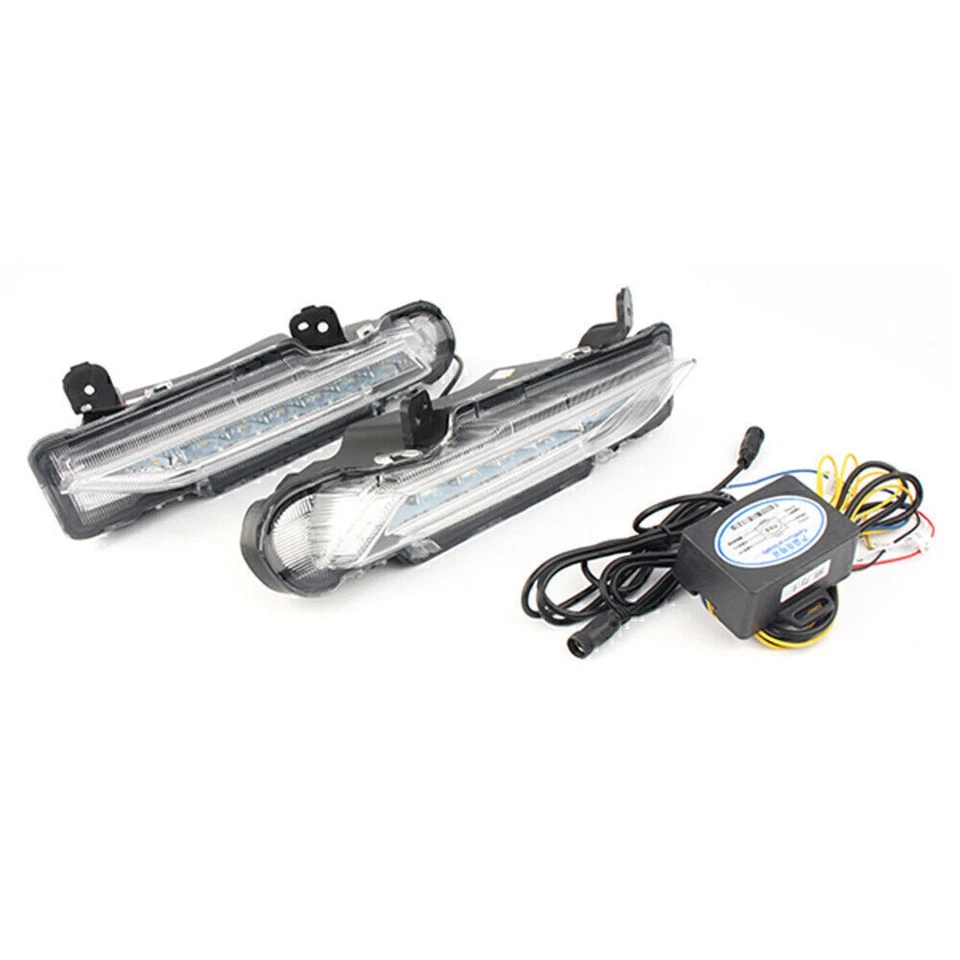 Luz LED de conducción diurna doble color 2 piezas para Toyota Yaris 2017-18 Drl Foto 2 de 4