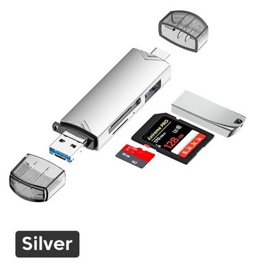 Kartenleser 6 in 1 SD Speicherkartenleser USB 3.0 Typ C Micro USB OTG TF SD