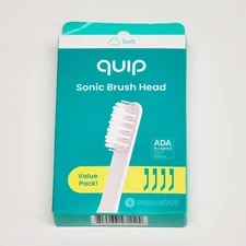 Quip Sonic Toothbrush Replacement Brush Heads White And Grey 4 Pack