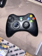Microsoft Xbox 360 Wireless Gaming Controller - Black (Model 1403) For Parts