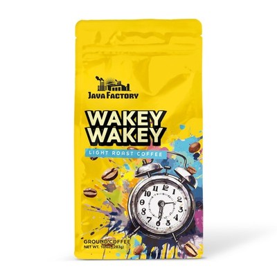 Wakey Wakey Flavored Ground Coffee, Light Roast Brew, 10 Oz Bag 100 Arabica