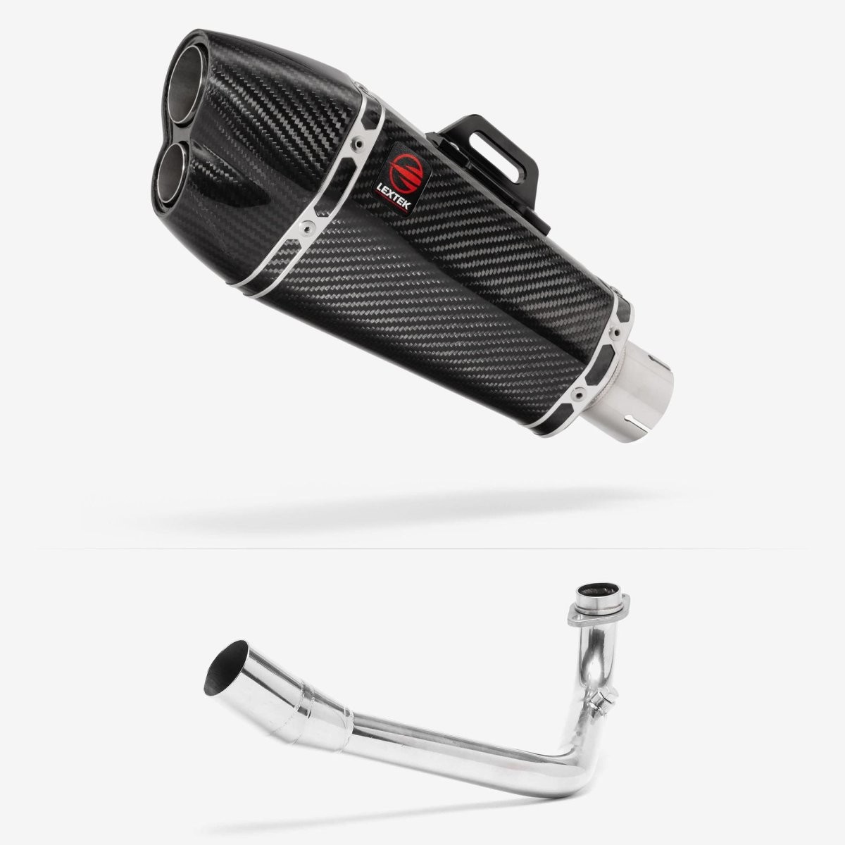 Lextek Carbon Fibre XP13C 210mm Exhaust System for Lexmoto Pegasus 300 Silencer
