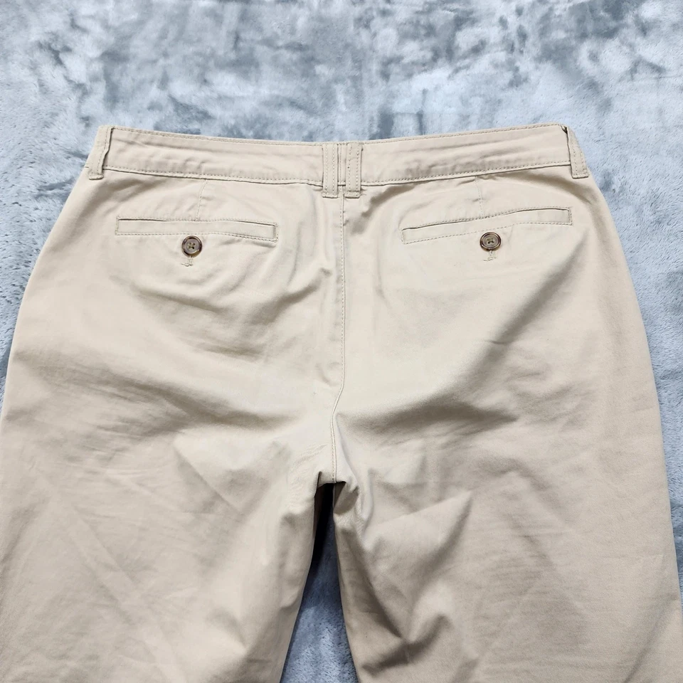 Old Navy Pants Womens 12 SHORT Tan Rolled Oats Perfect Khaki Flirt Stretch - Image 4 of 4