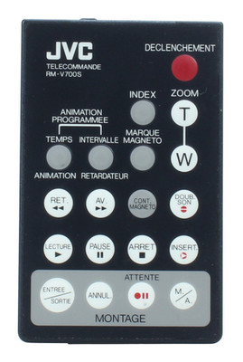 Télécommande JVC RM-V2S4 D'Origine Pour Caméscope Mini DV - Télécommande D'Occasion Testée Et Nettoyée