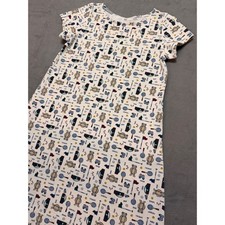 Homemade Novelty Dress Teddy Bears Golf Tennis Short Sleeve Y2K Betty Burns