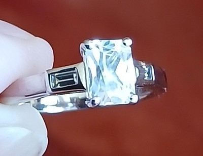 Strahlender ZIRKON RING facettiert 925 Silber Sogni d'Oro Silberzeit RG 53 neu