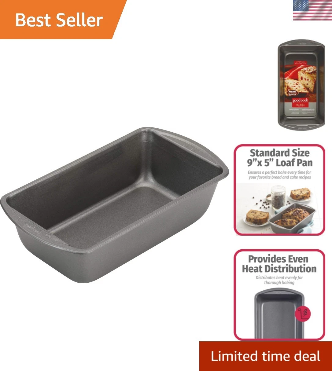 Nonstick Loaf Pan Heavy-Duty Steel Bakeware with Easy-Clean Non-Stick Coating...
Opens in a new wind