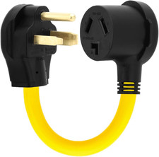 1FT NEMA 6-50P to NEMA 10-30R Power Adapter Cord, 50A Welder Male