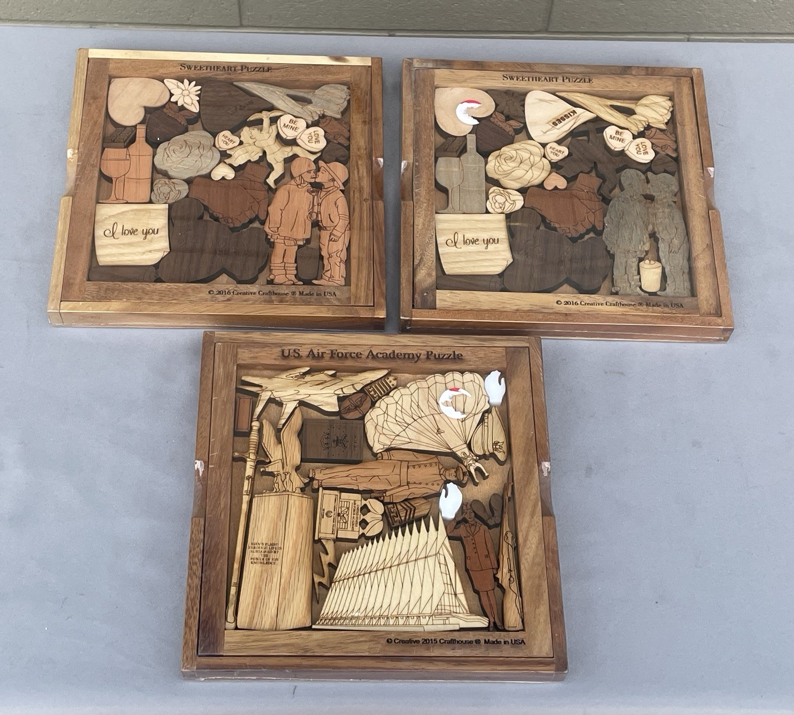 Lot Of 3 Creative Crafthouse Wooden Puzzles New Unopened 