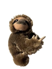 Adventure Planet Sloth Plush Stuffed Animal Beanie 8 in Soft Toy Brown Tan Black