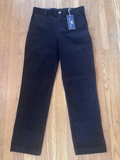 NWT Vineyard Vines Boys Size 12 Jet Black Performance Breaker Pants Corduroy