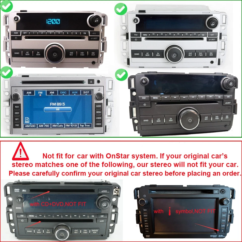 Radio estéreo de coche CarPlay GPS para Chevy Silverado 1500 2500 3500 2007-2013 Foto 4 de 4