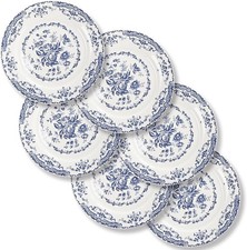Dinner Plates Ceramic Plates Set of 6 Kitchen Plates Microwave Safe White Plate
