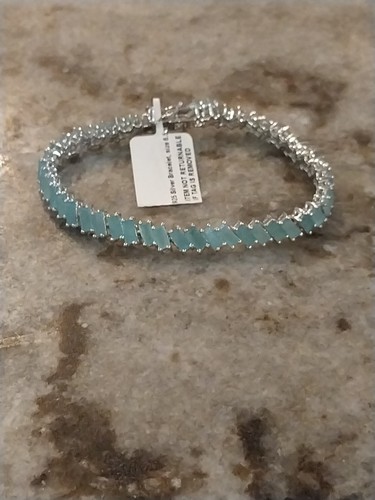Grandidierite Bracelet in Rhodium Over Sterling Silver (6.50 In) 10.85 c - Picture 15 of 15