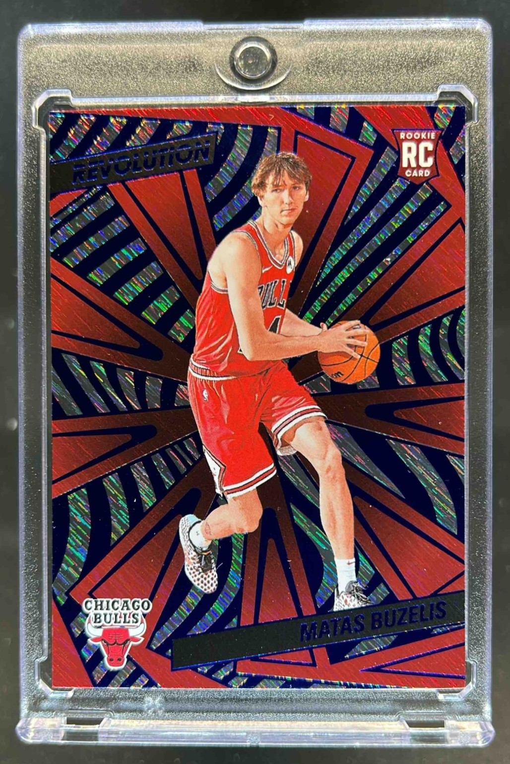 2024-25 Panini Revolution Matas Buzelis RC Blue Storm Rookie #129 Bulls