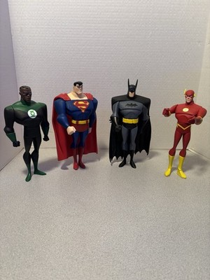 Vintage 10 Justice League Action Figures Superman, Batman, Flash, & Green Arrow