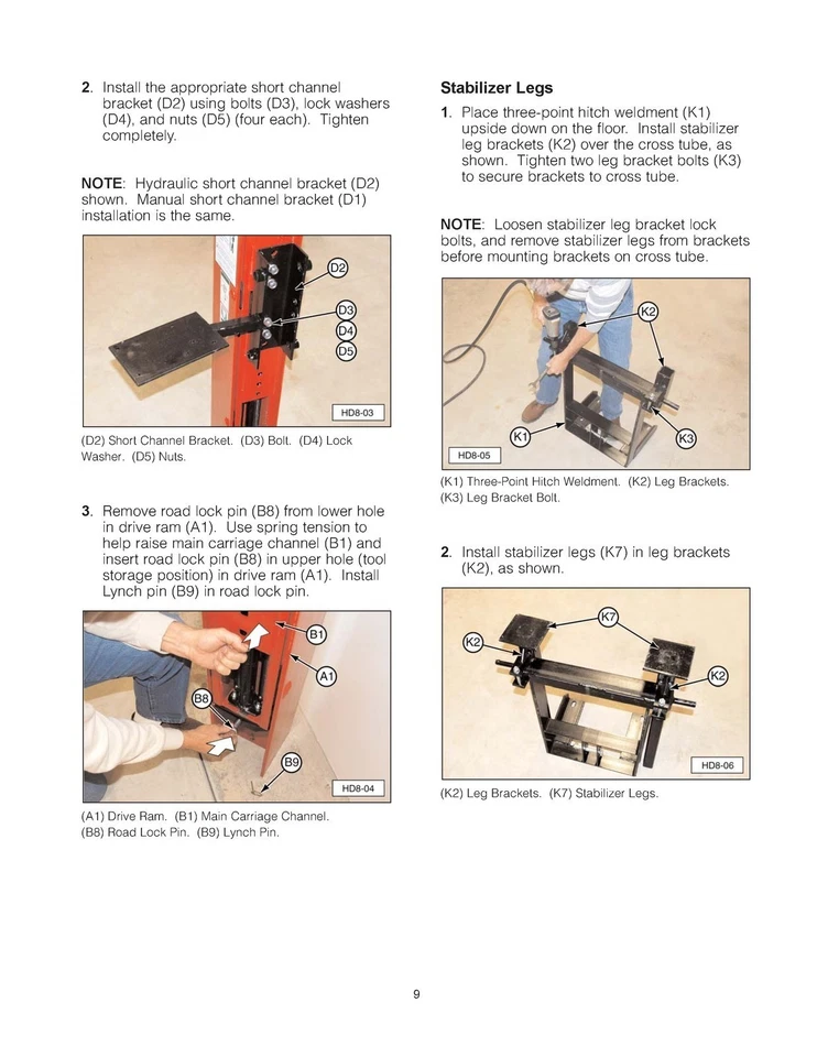 SHAVER Hydraulic Post Driver HD-8-H Operator Manual BINDING - TOUGH COVERED - Image 4 of 4