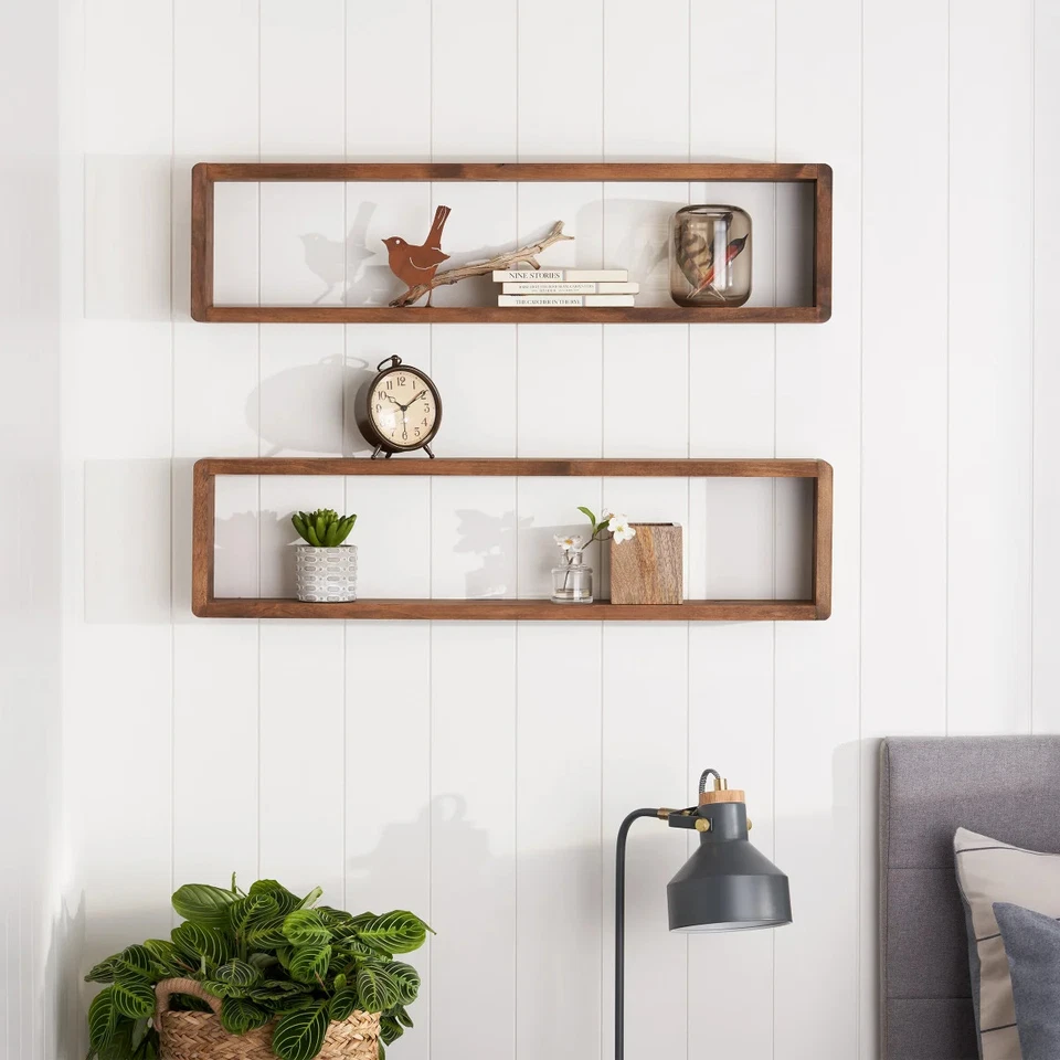 TRINITY Stackable Floating Box Shelf,  2-pack, 32”W x 4”D x 8”H, Free Shipping.. - Image 2 of 4