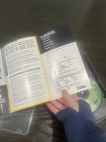 Joe Montana's NFL Football (Sega CD, 1993) Booklet Registration Case Disc As Is