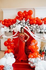 Jaw Dropping Custom Made Prom Dress, Elegant Red, Size 7, Only worn 4 hours