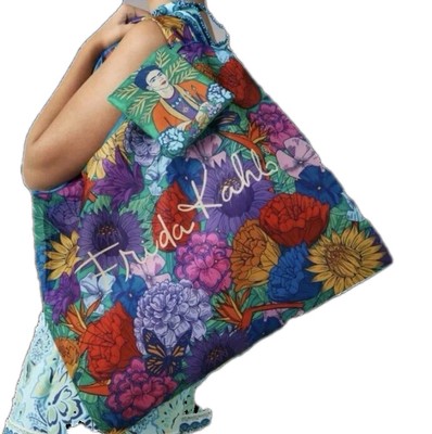 Frida Kahlo Reusable Packable Shopping Bag NWT Art Artist Painter Mexico 