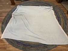 Vtg Waffle Weave Acrylic baby blue Blanket Thermal 80 in by 92
