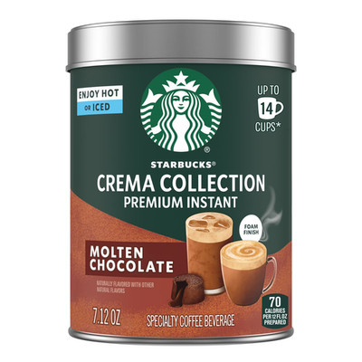 Starbucks Crema Collection Premium Instant Molten Chocolate Flavored Coffee, 7.1