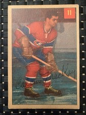 1954-55 Parkhurst Calum MacKay #11 Lucky Premium Back - VG/VG+ (see pics)