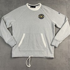Under Armour Sweatshirt Mens Medium Gray Team Rock Terry Loose Kangaroo Gym