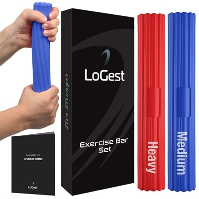 LOGEST Best Twist Hand Exerciser Bars for Physical Therapy Relieves Tendonitis Pain &