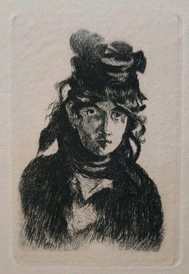 Edouard Manet. Berthe Morisot. 1872.  Radierung Guérin 59.