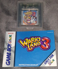 Wario Land 3 With Manual ! Gameboy Color Game TESTED SAVES Nintendo 2000 GBC