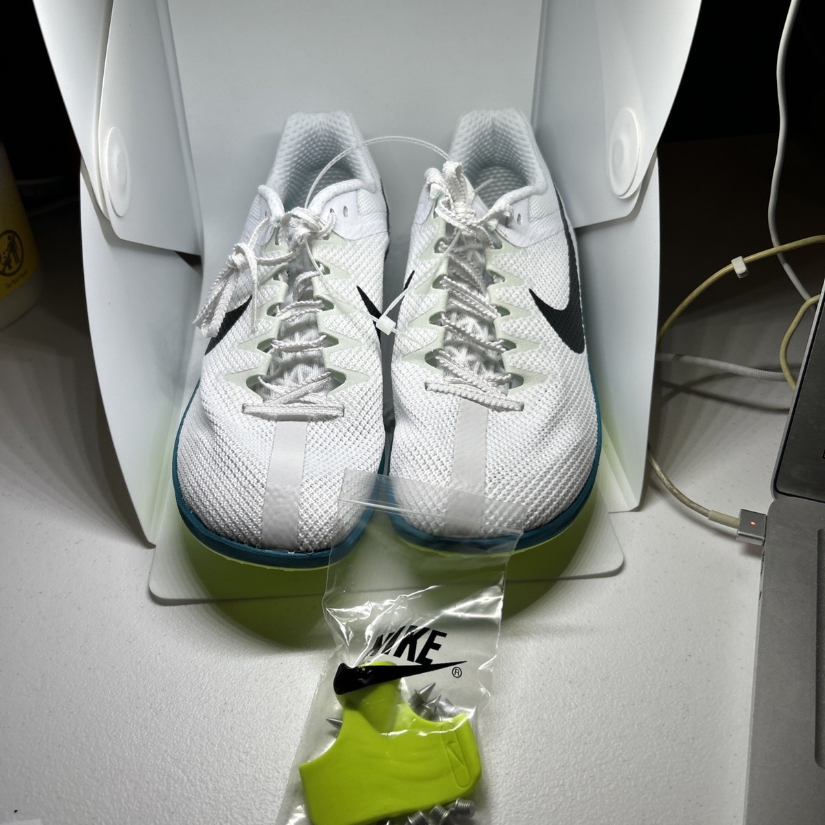 New Nike Zoom Rival Distance MENS Size 10 Track Spikes White