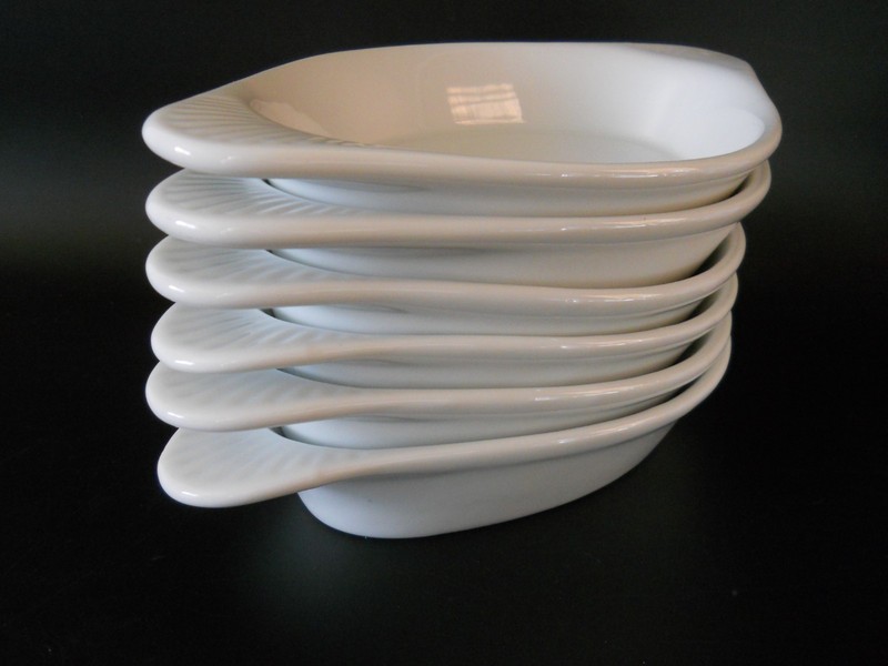 MCM Vertex Ware (6) Casserole Au Gratin Quiche Dishes Larger Size 11" XLNT