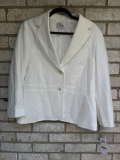 Le Suit Women's White Blazer Size 14 New With Tags