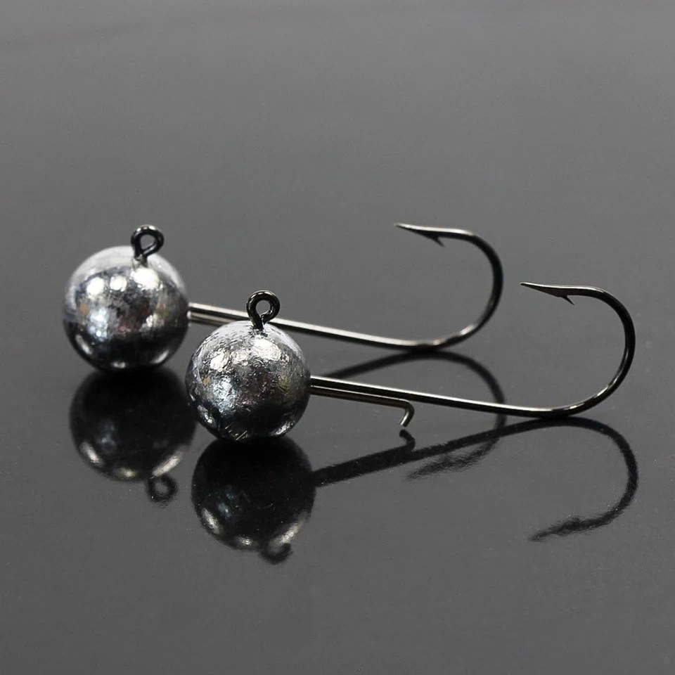 30 Pezzi Teste Piombate Gancio Ami Da Pesca per Esche Morbide 5G 7G 10G 14G 17G  - Immagine 2 di 4