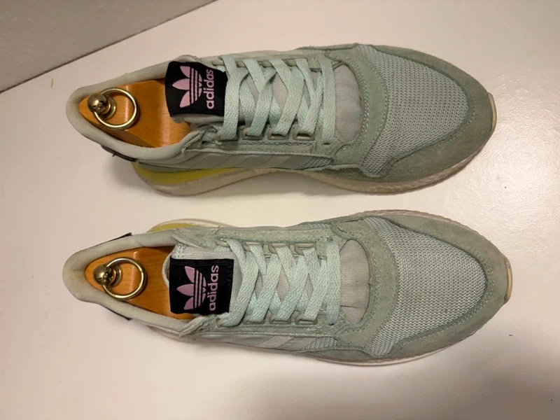 Adidas ZX 500 RM Boost Collector Menthe/Jaune Taille 43 Homme Très Bon État - Photo 2/4
